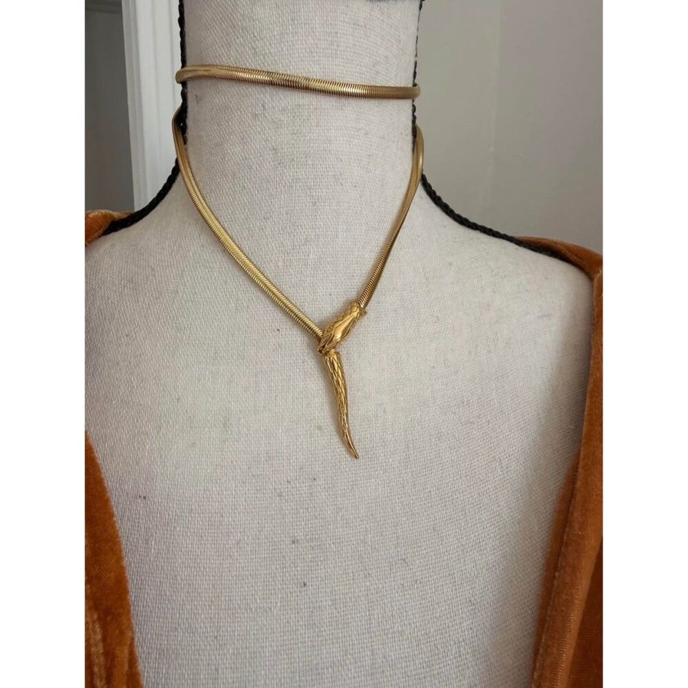Serpent PVD Gold Necklace, Waterproof (Brand New)